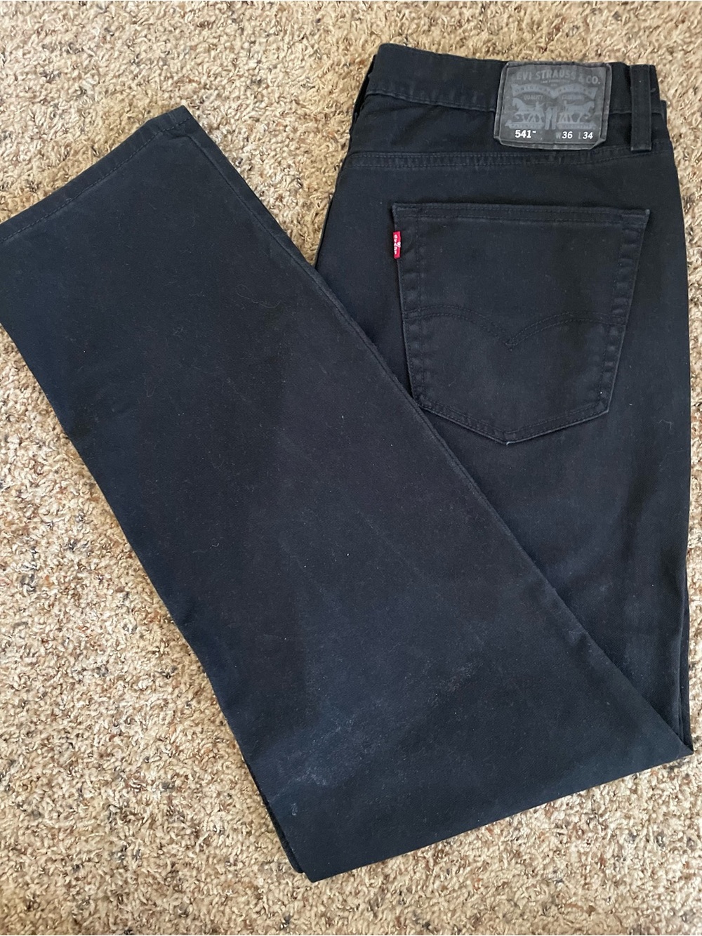 Levi's Men's Black Straight Jeans - Classic Five-Pocket